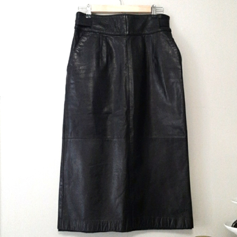 Vintage 100% Genuine Leather Skirt